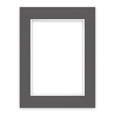 Imagen de nielsen Conservation Passepartout 1,5 mm, tamaño exterior 30x40 cm para cuadros DIN A4, gris grafito con estructura