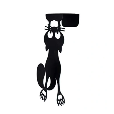 Imagen de Balvi Colgador Puerta Curious Cat Color Negro En Forma de Gato Metal 21 cm