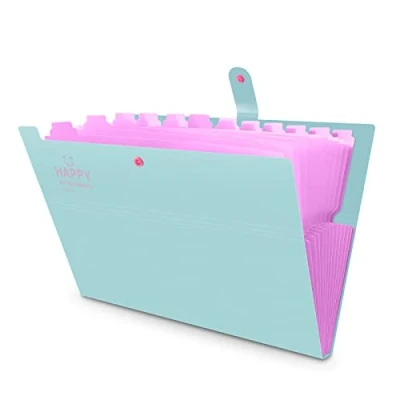 Imagen de HAISSKY Carpeta Clasificadora A4 De Archivos Documentos Impermeable 12 Compartimientos para Oficina School Home