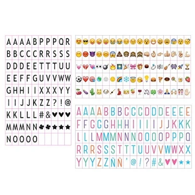 Imagen de Emsmil 255 Emojis Símbolos Simbolos Letras y Números para Caja de Mensaje LED A4 LightBox luz Cinemática