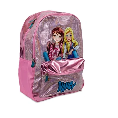 Imagen de Nancy Mochila Escolar con Dos Compartimentos y Materiales Premium para niños niñas a Partir de 3 años, Rosa (Famosa 700016028)