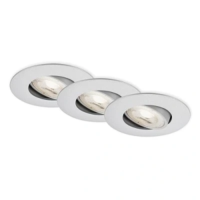 Imagen de Briloner Foco LED 7602 3 ud IP65 3.000 K cromo mate