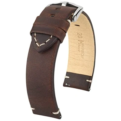 Imagen de HIRSCH correa de reloj Ranger L para damas y caballeros marrón oscuro 20 mm