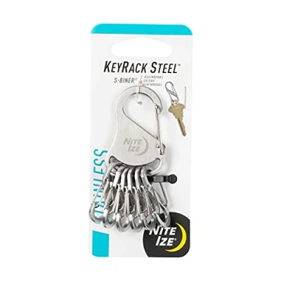 Imagen de Nite Ize Keyrack INKL. 6 S Biner 05 Accesorio de Pesca, Color Plateado