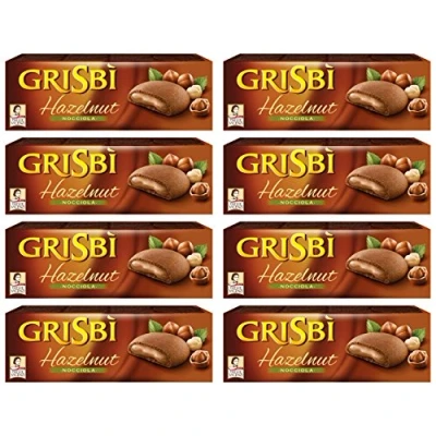 Imagen de 12x Vicenzi Grisbi Nocciola Hazelnut Cream Biscuits Cookies 150g