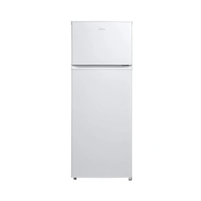 Imagen de Midea Frigorífico 2 puertas pequeño 143 alto x 55 cm ancho con Capacidad 204L Nevera Pequeña combi Low Frost de Bajo Consumo Congelador Vertical 41L Fridge Zona Fresh y Regulador
