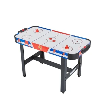 Imagen de MUWO Air Hockey Mesa 122 x 61 79 cm, contador de goles, incluye 2 discos y empujadores, bandas plástico duras robustas (Game on)