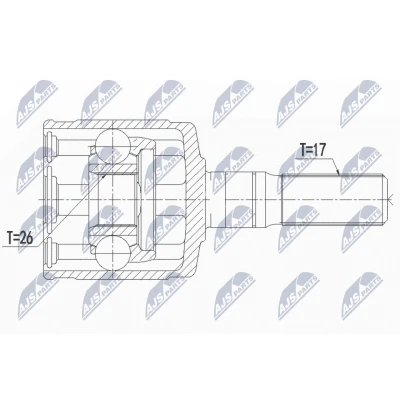 Imagen de Juego de articulación, semi eje NTY NPW IS 006