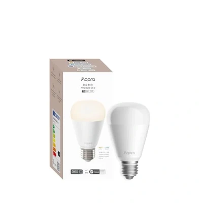 Imagen de Aqara Bombilla LED T2 (E27, CCT), Thread/Zigbee, Blanca Regulable, 2700K 6500K, 75W Equivalente, Matter, Inteligente Compatible HomeKit, Alexa, Google Home