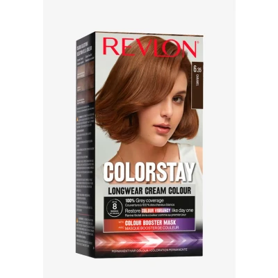 Imagen de Revlon Colorstay Tinte Pelo Mujer, Coloración Permanente de larga duración, Incluye mascarilla potenciadora del color, Hasta 8 semanas Tono 6.35 Caramelo