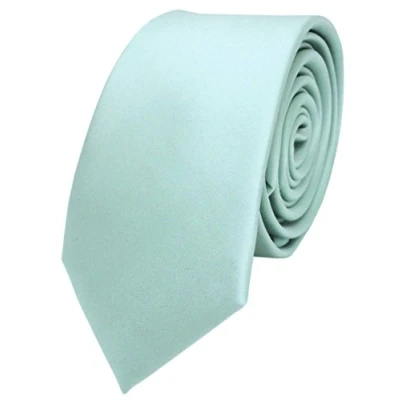 Imagen de TigerTie corbata estrecha menta blassmenta verde monocromo poliéster
