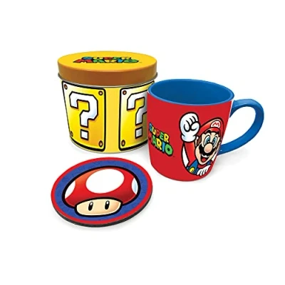 Imagen de Pyramid International Set de Regalo Nintendo Super Mario &amp; Mushroom [Taza Posavasos]