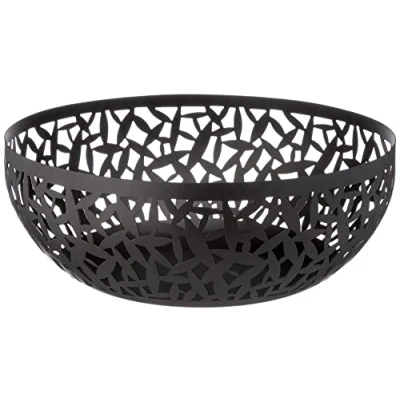 Imagen de Alessi Cactus! MSA04/29 B Frutero Decorado, Acero Inoxidable y Resina Epoxi, Negro, 11.5 x 30 9 cm