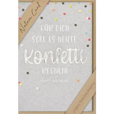 Imagen de bsb Tarjeta de cumpleaños Nature Card Tarjetas sostenibles para con sobre mujeres y hombres felicitación 11,5 x 17