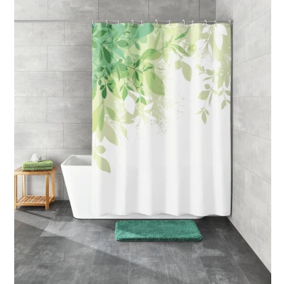 Imagen de Kleine Wolke Floresta Cortina de Ducha (100% poliéster, 180 x 200 cm), Color Verde