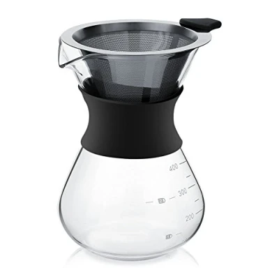 Imagen de Cafetera manual filtro de café 400 ml para over jarra cristal con permanente acero