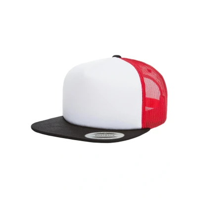 Imagen de Flexfit FOAM Trucker Gorra, Talla: One Size, Blk/wht/red