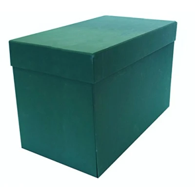 Imagen de Elba 100580265 Caja de transferencia cartón forrado con tela, 21 cm, color verde