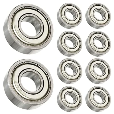 Imagen de 10 unidades 698ZZ Deep Groove Ball Bearings 698 ZZ 8 x 19 6 mm Double Shielded Steel Multi use Bearing