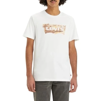 Imagen de Levi&#039;s Graphic Crewneck tee Camiseta, Tropical Batwing White, S para Hombre