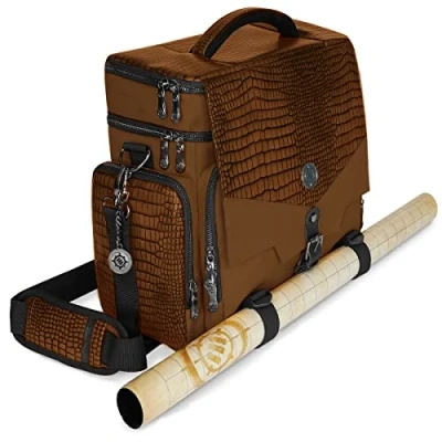 Imagen de ENHANCE Bolsa de Viaje para Juegos Mesa RPG Aventurero Dungeons and Dragons Mazmorras Masters con Almacenamiento Acolchado Minifiguras, Cubos y Bolsas fichas, Capacidad