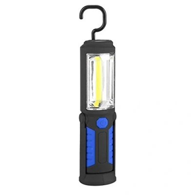 Imagen de 3W LED Lámpara de Inspección Recargable Linterna Trabajo, 2200mAh Portátil Lampara Inspeccion COB Luz con Magnético Soporte y Gancho Colgante para Automóviles Taller Emergencia Camping