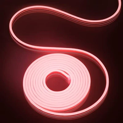 Imagen de EXTRASTAR Tira de Luz LED Neón, Roja, 12V, Cable 5M, 120 LED, Impermeable IP65, 8.5W/M, no Regulable, para Jardín, Exterior, Festival, Fiesta, Adaptador incluido