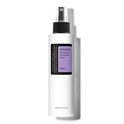 Imagen de COSRX AHA/BHA Treatment Toner 5.07 fl.oz/ 150ml, Spray exfoliante facial para puntos blancos, poros y piel irregular, tónico coreano, no testado en animales, sin parabenos ni sulfatos, Korean Skincare