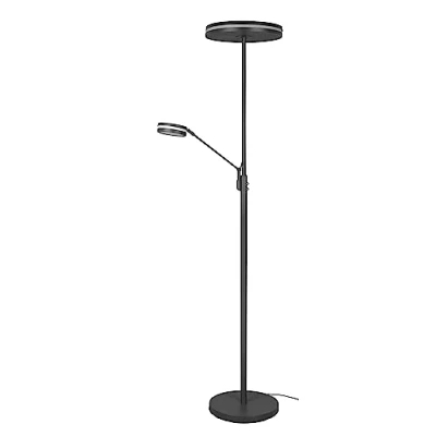 Imagen de Trio, Lámpara de pie, Franklin incl. 1 x LED,SMD,35,0 Watt,2700+3200+4000K,4100 Lm. LED,SMD,6,5 Watt,2700+3200+4000K,650 Metal, Negro, Cuerpo: Antracita