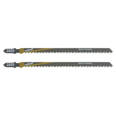 Imagen de wolfcraft 2 hojas de sierra calar HCS, vástago T, madera, corte basto I 2669000