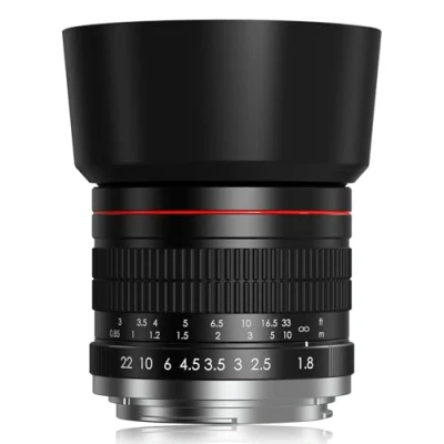 Imagen de Lightdow 85mm F1.8 Objetivo Retrato, Enfoque Manual Lente Full Frame, Compatible para Sony Alpha A9 A7 A7R A7S A7C a6600 a6400 a6100 a5100 Cámaras Sin Espejo
