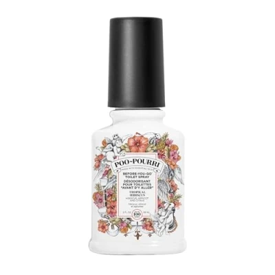 Imagen de Pourri Ambientador en aerosol para baño, espray Before You Go Poo inodoro, desodorante de baño hibisco tropical, atrapa los olores debajo la superficie del agua, aceite