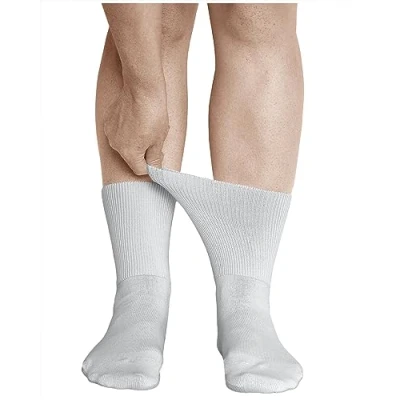 Imagen de vitsocks Calcetines Extra Anchos Diabéticos No Aprietan Mujer (3 PARES) Pies Hinchados, blanco, 39 42