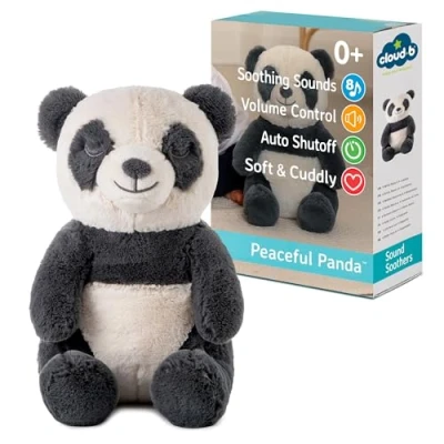 Imagen de Cloud b Máquina de sonido calmante peluche suave 4 sonidos y canciones cuna apagado automático oso panda