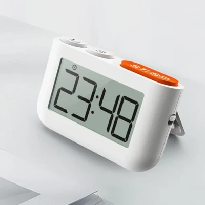 Imagen de Gentpovth Temporizador de Cocina Digital, Multifunción con Función Reloj,Cronómetro Regresiva Magnético, Pantalla LCD dígitos Grandes,para Estudiar,Cocina