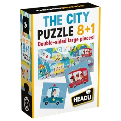 Imagen de Headu Italia Puzzle 8+1 City, Multicolor, 3 (IT20515)