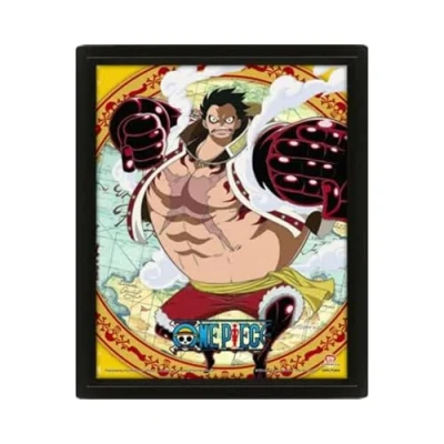 Imagen de Pyramid International Marco lenticular 3d Verdadero efecto de movimiento y profundidad One Piece Gear 4 Idea regalo cumpleaños 25,5 x 20,5 Licencia oficial