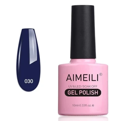 Imagen de AIMEILI Esmalte Semipermanente De Uñas Soak Off UV LED Gel Navy Seals (030) 10ml