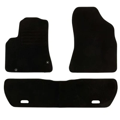 Imagen de DBS 1765703 Alfombrillas de coche A medida para 3 uds. Antideslizante Moqueta en negro 900 g/m² Aspecto terciopelo Modelo Star