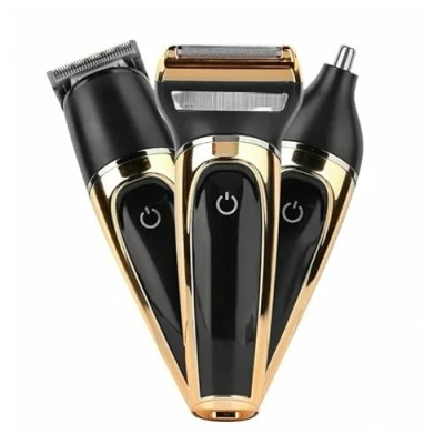 Imagen de Afeitadora Recargable Gold 3 en 1 Touch Máquina de afeitar barba con recortadora precisión Cortapelos