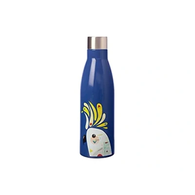 Imagen de Maxwell &amp; Williams Pete Cromer Botella Térmica de Agua con Diseño Cacatúa Acero Inoxidable 18/10, 500 ml Azul Marino