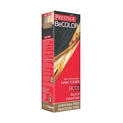 Imagen de Vips Prestige BeColor Tinte Semi Permanente Sin Amoniaco Peroxide, Color Diamante Negro BC01