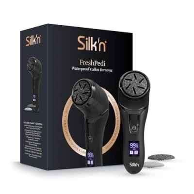 Imagen de Silk&#039;n FreshPedi Quitacallos Eléctrico, Resistente al Agua, con Sistema de Aspiración, Color Negro