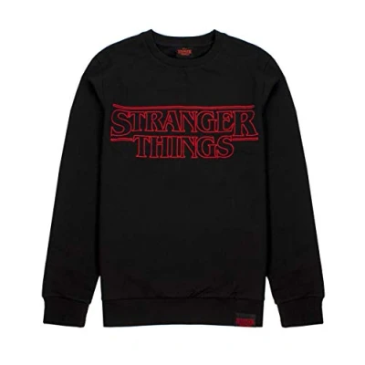 Imagen de Stranger Things Extraño Cosas Jumper Mujeres señoras Logo Sudadera suéter mercancía M