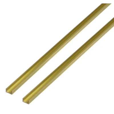 Imagen de GAH Alberts Perfil en U 497675 471613, latón, 1000 x 6 mm, 2 unidades