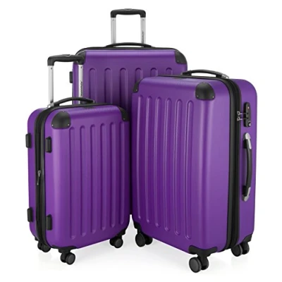 Imagen de HAUPTSTADTKOFFER SPREE Juego de 3 maletas rígidas, Trolley expandible, Equipaje viaje, 4 ruedas dobles, TSA, (S,M y L), Púrpura