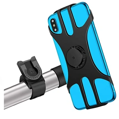 Imagen de MOSUO Soporte Movil Bicicleta, Universal 360 Rotación Móvil Moto Bici Montaña GPS Desmontable Silicona Motocicleta para iPhone, y 4.5&quot; 7.0&quot; Smartphones