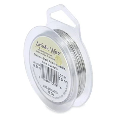 Imagen de Beadalon Artistic Wire Alambre (36,6 m, Calibre 28, Acero Inoxidable)