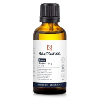 Imagen de Naissance Aceite Esencial de Romero BIO (No. 108) 50ml Pure, Natural, No Diluido &amp; Certificado Ecológico Para Quemador, Humificador, Aromaterapia, Difusor, Masajes Velas, Jabon, Baño