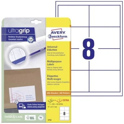 Imagen de Avery Zweckform Universal Labels, White 97x67,7mm, 97 x 67.7 mm